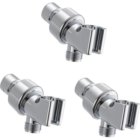 Set di 3 pezzi composto da deviatore per soffione doccia, supporto per soffione doccia, adattatore a T per soffione doccia e viti di montaggio per il braccio del soffione doccia. (1/4)