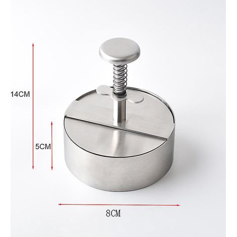 presse Burger, 304 Acier Inoxydable Presse Hamburger, Ajustable Presse Viande Pour Burger, Facile Utiliser, Antiadhsive Presse Hamburger Pour (1/3)