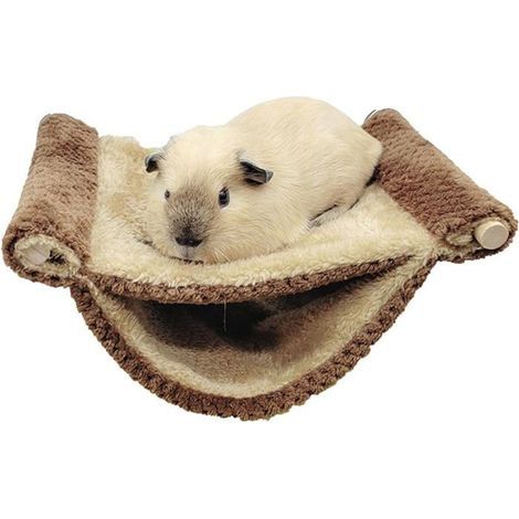 Cozy Coffee-Colored Hammock House for Small Pets: A Suspended Swing Bed for Hamsters, Mice, and Rats.