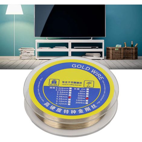 Fil d'acier pour séparation d'écran, fil de séparation pour écran LCD, fil diamanté, 0,06 mm, 1000 m (1/5)
