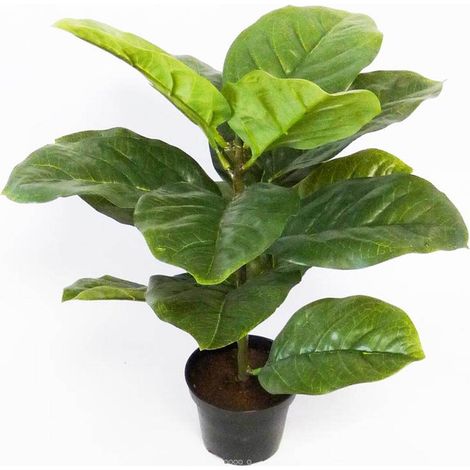 Ficus Lyrata artificiel Vert H 40 cm en pot superbe effet