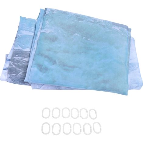 Wasserdichter Duschvorhang mit 12 Haken, Badezimmer-Set, 150 x 180 cm (1/5)
