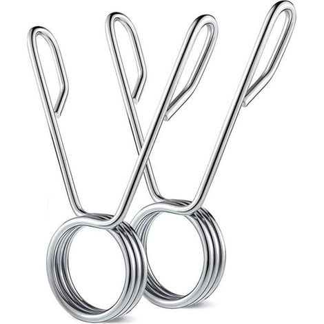 Paire de clips à ressort 50 mm colliers de serrage à ressort pour haltères arrêter poids disques fermoirs guidon (1/5)