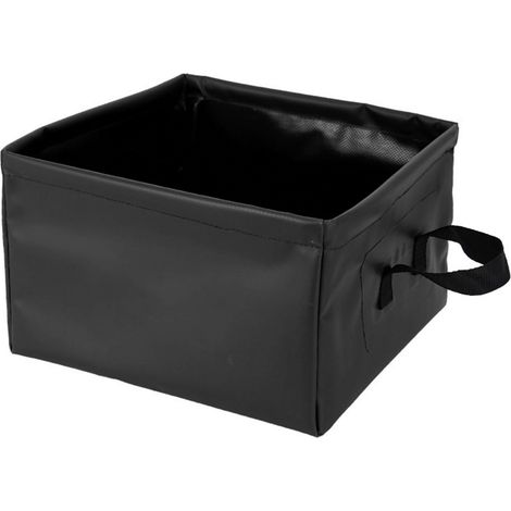 Seau pliable étanche pliant portable de camping 13L noir pour voyage randonnée (1/5)