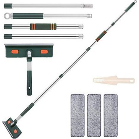 1 Outil de nettoyage, tige allongée, raclette et grattoir, pour vitres et miroirs, usage domestique (1/5)