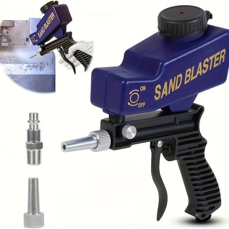Pistolet de sablage portable - Idéal pour la peinture et le décapage de la rouille, petit pistolet de sablage pneumatique (1/5)