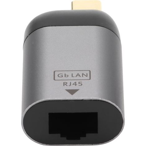 Adaptateur Ethernet USB-C - RJ45 - 10/100/1000 Mbps - Compatible Windows Android macOS - Pour Ordinateur Tablette Smartphone - 1 Pièce (1/5)
