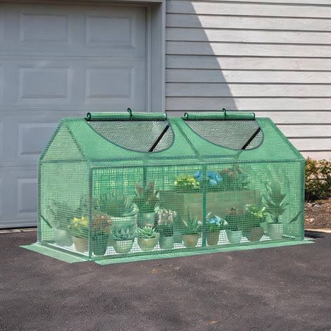 Serre de jardin verde en acciaio PE 120 x 60 x 60 cm (1/5)