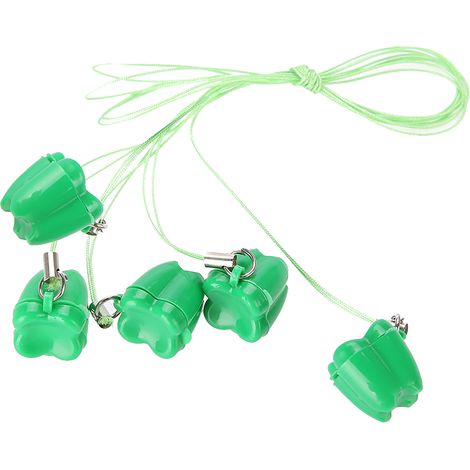 5pcs Boîte de Rangement Verte pour Dents de Lait Bébé avec Collier Dent de Lait en Cordon (1/5)