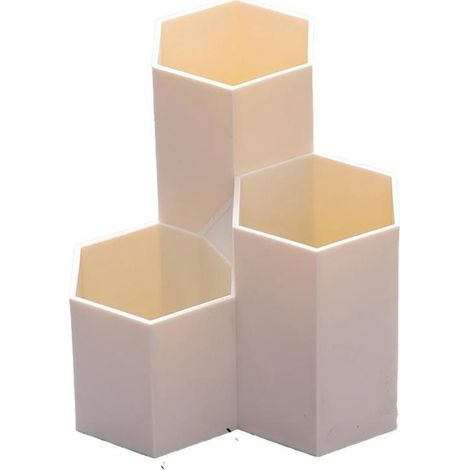 Caja de almacenamiento para escritorio - plástico - dimensiones: 11,2 x 11,2 x 11,2 cm (1/5)
