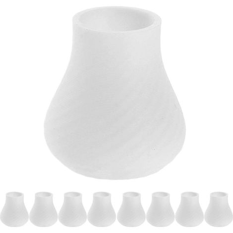 Lot de 10 vases miniatures blancs pour maison de poupée, petits arrangements floraux décoratifs, décoration intérieure à petite échelle (1/5)