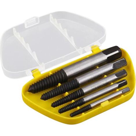 Extracteur de vis cassées et endommagées (lot de 5) - Foret de centrage inclus - Outil de démontage facile des boulons endommagés-AquaForge (1/5)