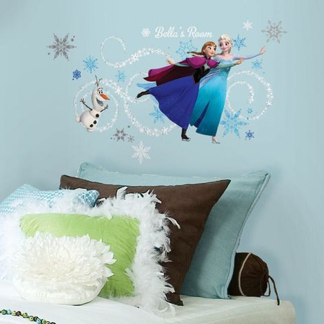 Stickers prénom La Reine des Neiges Disney 42x82cm (1/3)