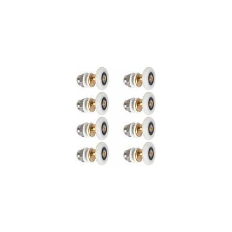 Rodillos para puertas de ducha: Juego de 8 rodillos de repuesto de 25 mm para puertas correderas de ducha.