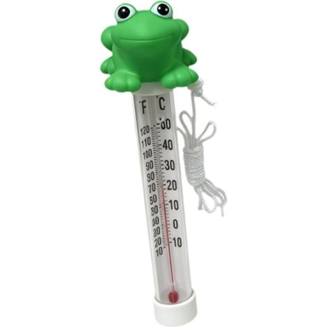 Thermomètre flottant pour piscine, accessoire piscine mignon avec ficelle, lecture facile, pour spas, aquariums, intérieur et extérieur, Grenouille (1/5)