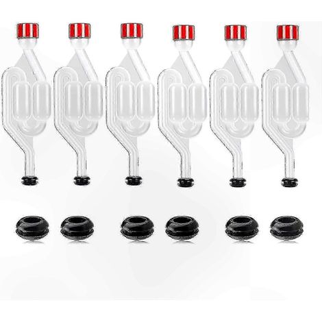 Wine and Beer Fermentation Kit with 12 Airlocks and 6 Silicone Rings for Home Brewing (1/5)
