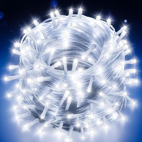 400 LED 50M Christmas Tree String Lights, Indoor/Outdoor LED String Lights, Christmas Decoration, Electric Christmas Tree String Lights (Cool White) [Energy Class G]