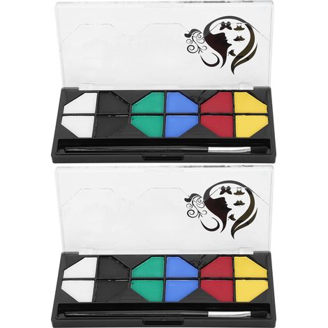 Kit de peinture faciale 2 lots 6 couleurs pigments aquarelle corps outils dessin maquillage (1/5)