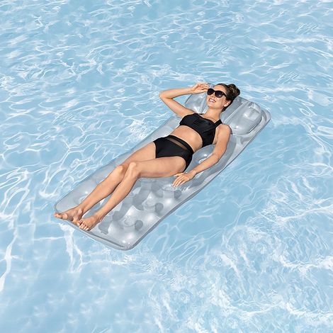 Aufblasbare Poolmatratze, 188 cm x 71 cm, für Erwachsene, ideal zum Baden und Sonnenbaden im Wasser, für sommerlichen Badespaß und Strandpartys. (1/5)
