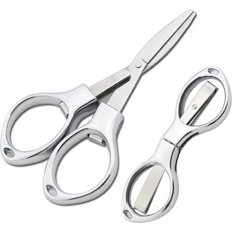 1 Stück faltbare Edelstahlschere, Angelschere, Tabakschere, Campingschere, Stickschere, Schnurschneideschere