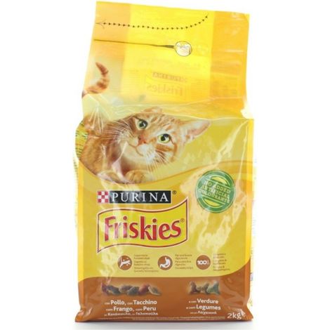 crocchette per gatto adulto "vitality" con pollo, tacchino e verdure , 2kg - purina