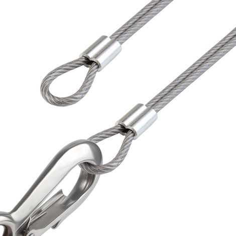 10er-Packung verzinkter Stahlseilbolzen mit 6-mm-Kerndrahtklemmen für Kabelverbindungen und Befestigungszubehör (1/5)