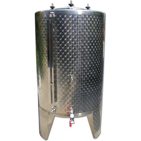 Serbatoio Acciaio Inox 1000 Litri Completo Chiuso  Rubinetti Acciaio Inox (1/2)