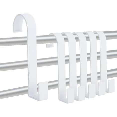 Lot de 6 crochets pour sèche serviettes  Pour salle de bain et cuisine   En forme de S  Blanc  Pour la vie quotidienne à la maison