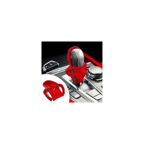 (Rouge) Housse de pommeau de levier de vitesse, Protection de pommeau de levier de vitesse Easy Knob, Accessoires décoratifs pour voiture (1/2)