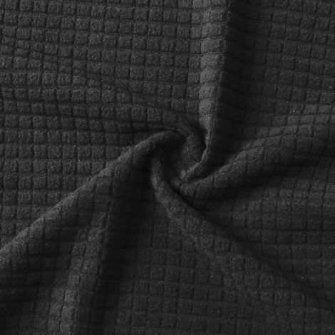 Weicher, rutschfester, waschbarer Stretch-Sofabezug aus Spandex für einen Sitzer im Wohnzimmer, ideal für Kinder und Haustiere (Schwarz)