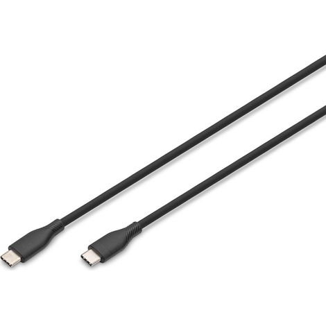 Cavo di alimentazione Digitus in silicone USB-C - USB-C, USB 2.0 60W, 2 m nero (1/5)