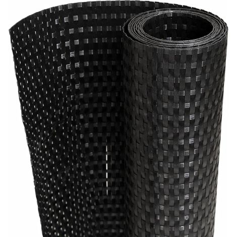 Maison Exclusive - Paravento da Balcone Nero 300x80 cm in Polyrattan