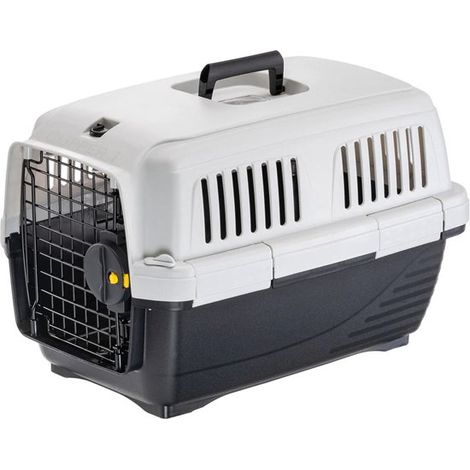 Clipper 1 Cage de transport pour chat - 50 x 33 x 32 cm Blanc Noir (1/5)
