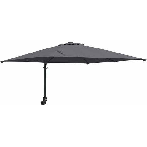Sombrilla de jardín moderna inclinable 248,5 x 247,5 x 160 cm en poliéster antracita 020058636