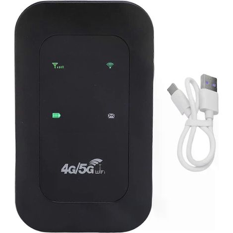 4G LTE Mobiler WLAN-Router-Hotspot für bis zu 10 verbundene Geräte, ideal für Reisen, 300 Mbit/s Highspeed-Internet, SIM-Kartensteckplatz, Farb-LED-Display (1/4)