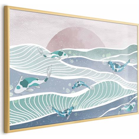 Poster – Fische in den Wellen (1/4)