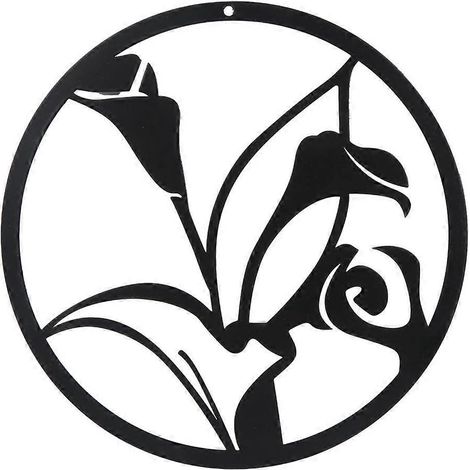 Metallenes Lilien-Schild, Wanddekoration, Ornamentmodell