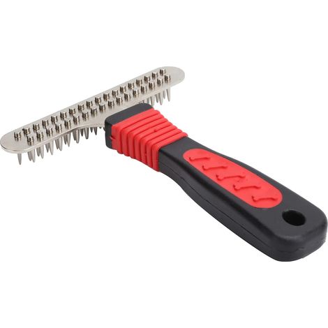 Râteau toilettage acier inoxydable – brosse nettoyage – démêlage – chien / lapin – large double-peigne