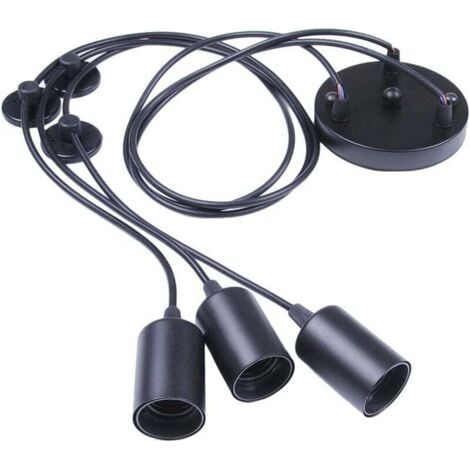 Éclairage Suspendu Edison 2Mètres Réglable Plafonnier Araignée Lumière Métal Fil Cage Pendentif Éclairage Lustre Moderne Industriel Lumière Lumineuse (Ampoule NON INCLUS) (3 Bras)--TRIMEC (1/5)