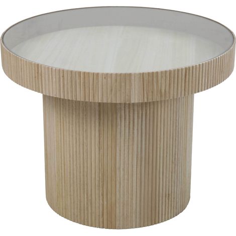 Table basse en MDF, bois et verre trempé (1/5)