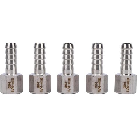 5 Stück Edelstahl-Schlauchverbinder, 12 mm Sechskant (1/5)