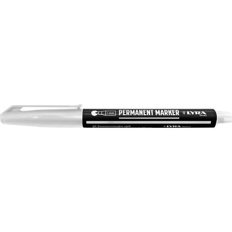 Marqueur permanent blanc - LYRA - Pointe fine 1 mm