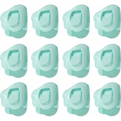 Clips de Housse de Couette, 12 pièces en Forme de Nuage sans Aiguille Attaches de Couette Anti-Dérapant Housse de Couette Clips Couette Pinces Clip pour Garder la Couette en Place (Vert)-Fei Yu