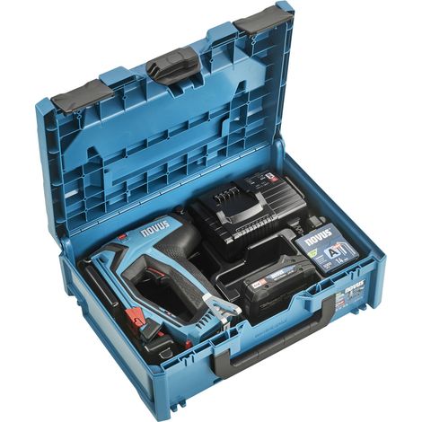 Novus Akkutacker J-550 Metabox Set inkl. CAS 18V Akku, Ladegerät, 5000x Klammern (1/5)