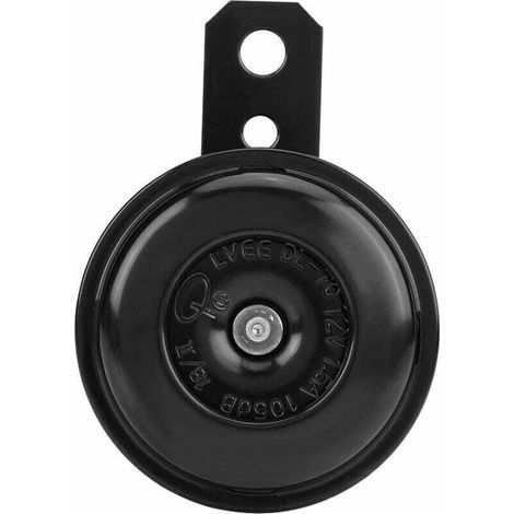 Klaxon moto Avertisseur Motocycle Universel Horn,12V 1,5A, 105db Etanche Rond Avertisseur Klaxon pour Scooters, Motos, Tricycles, Pocketbikes (1/4)