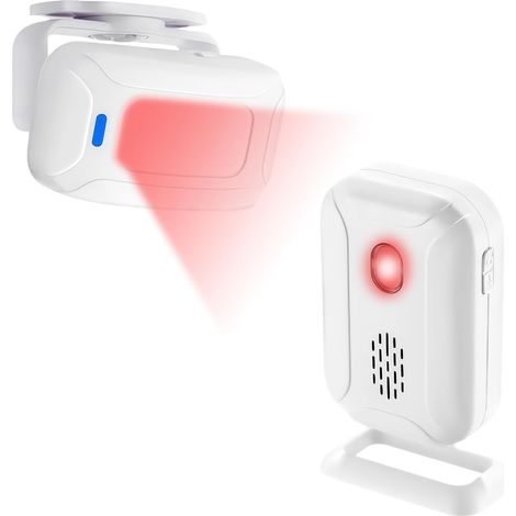 Détecteur de passage sans fil Sonnette de porte : sonnette de magasin Système d'alarme sans fil avec 38 sonneries pour magasin, camping-car, maison, garage (type 2) (1/5)
