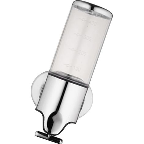 Dispenser manuale di sapone - Dispenser per sapone e shampoo - Antiscivolo - Realizzato in acciaio inox ABS - 500 ml - Elegante - Per hotel (trasparente).