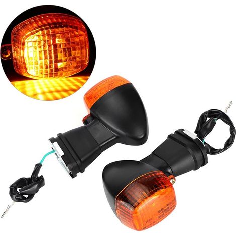 Clignotants Moto LED pour KAWASAKI ZXR 250R/400R/750R (Noir+Jaune) (1/5)