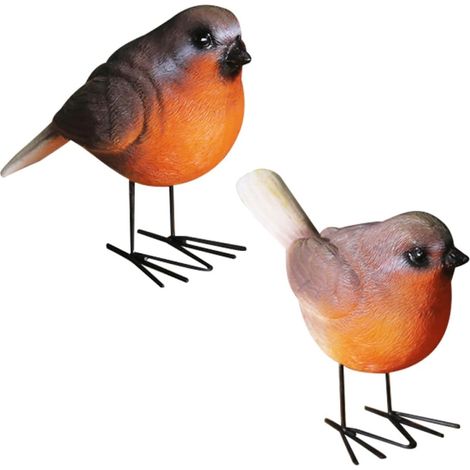 2 Stück Lebensechte Vogelstatue aus Kunstharz Realistische (1/5)