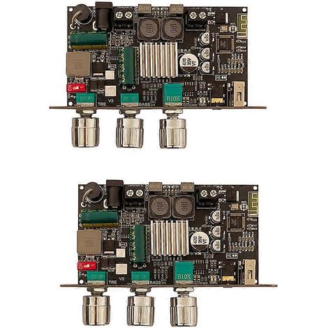 Deux cartes d'amplificateur mono de 100 W avec module d'amplificateur audio haute puissance Bluetooth ZK-1001U, compatibles avec les systèmes de cinéma maison DIY. (1/5)